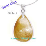 Sold Out Natural Rutilated Crystal Quartz Pendant & 16"L 925 Sterling Silver Necklace Gift-Spirit Healing & Match Fashion /Leisure Garments